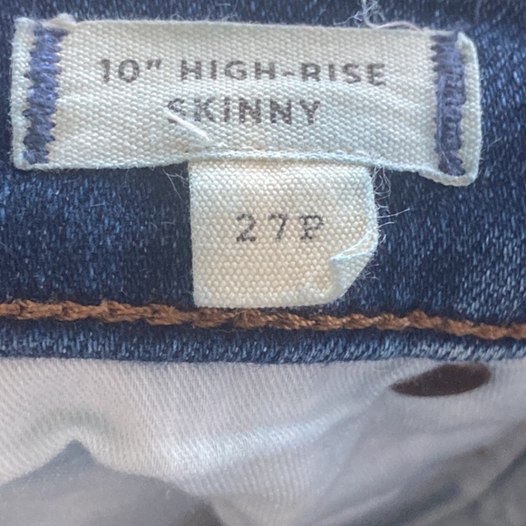 Madewell 10" High-Rise Skinny Jeans Sz 27P - Picture 8 of 9